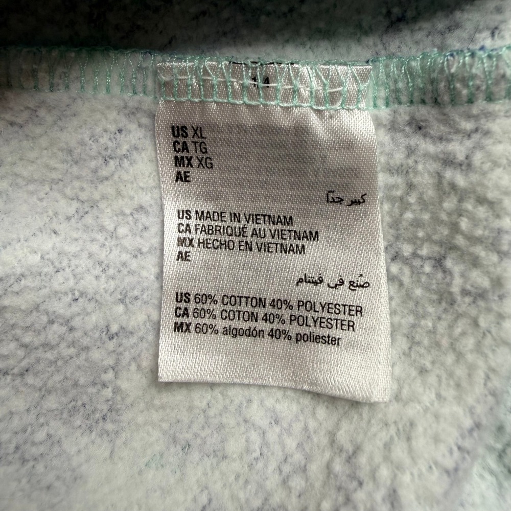 Karen Scott Sport Floral Sweatshirt Women XL Mint Green Purple Crewneck Pullover - Picture 8 of 8